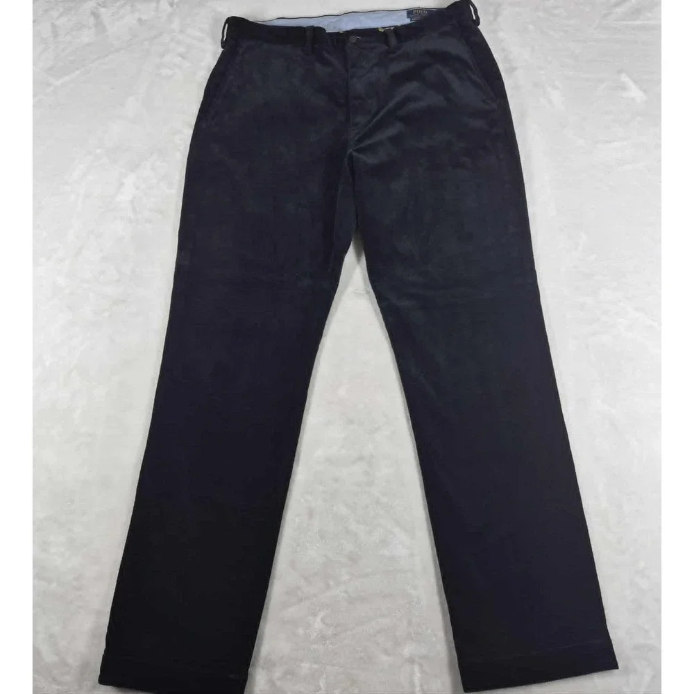 Polo‎ Ralph Lauren Corduroy Pants Men's 36x34 Black Chino Stretch Classic Fit